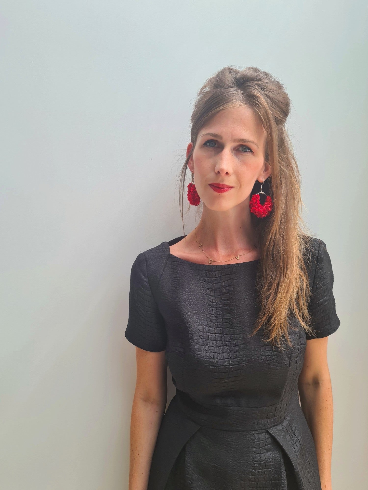 Over the Moon RED - earrings