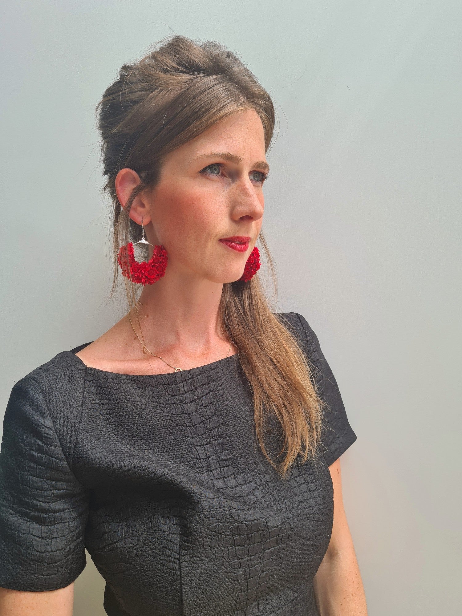 Over the Moon RED - earrings