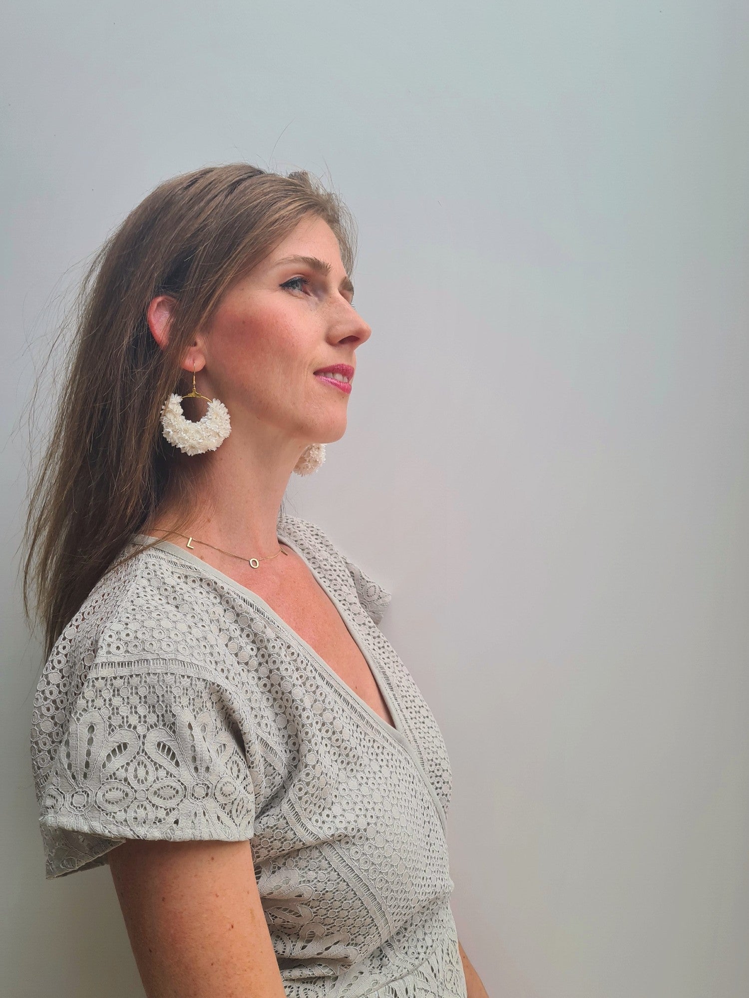 Over the Moon WHITE - earrings