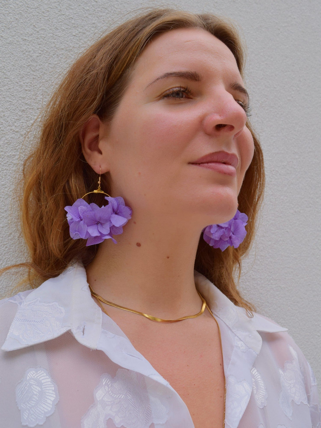 Flower Garden mauve - earrings