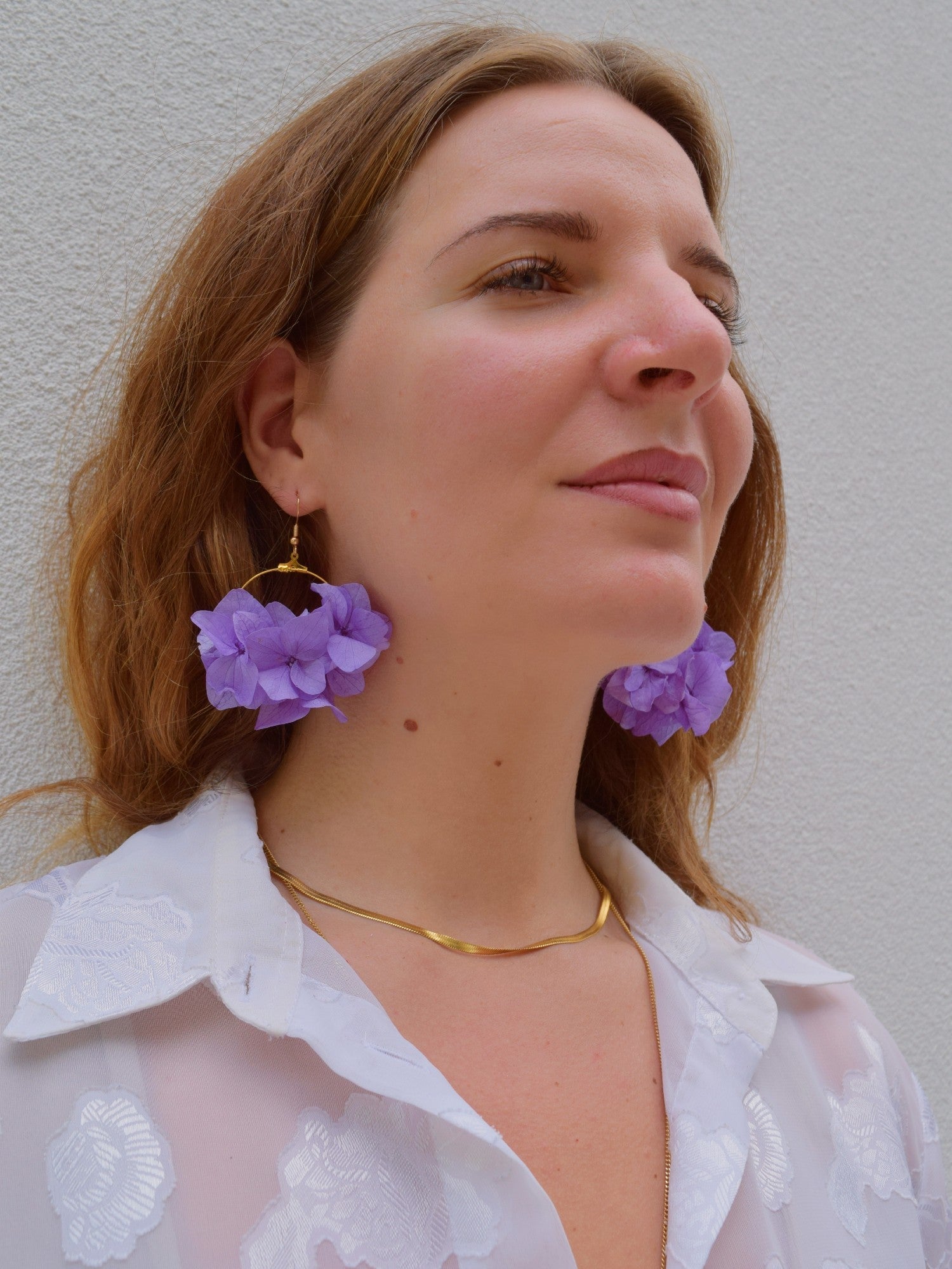 Flower Garden mauve - earrings
