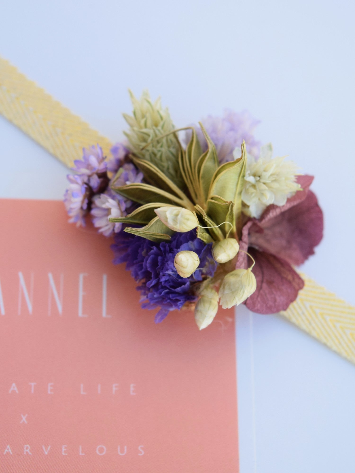 Purple rain - wrist corsage children