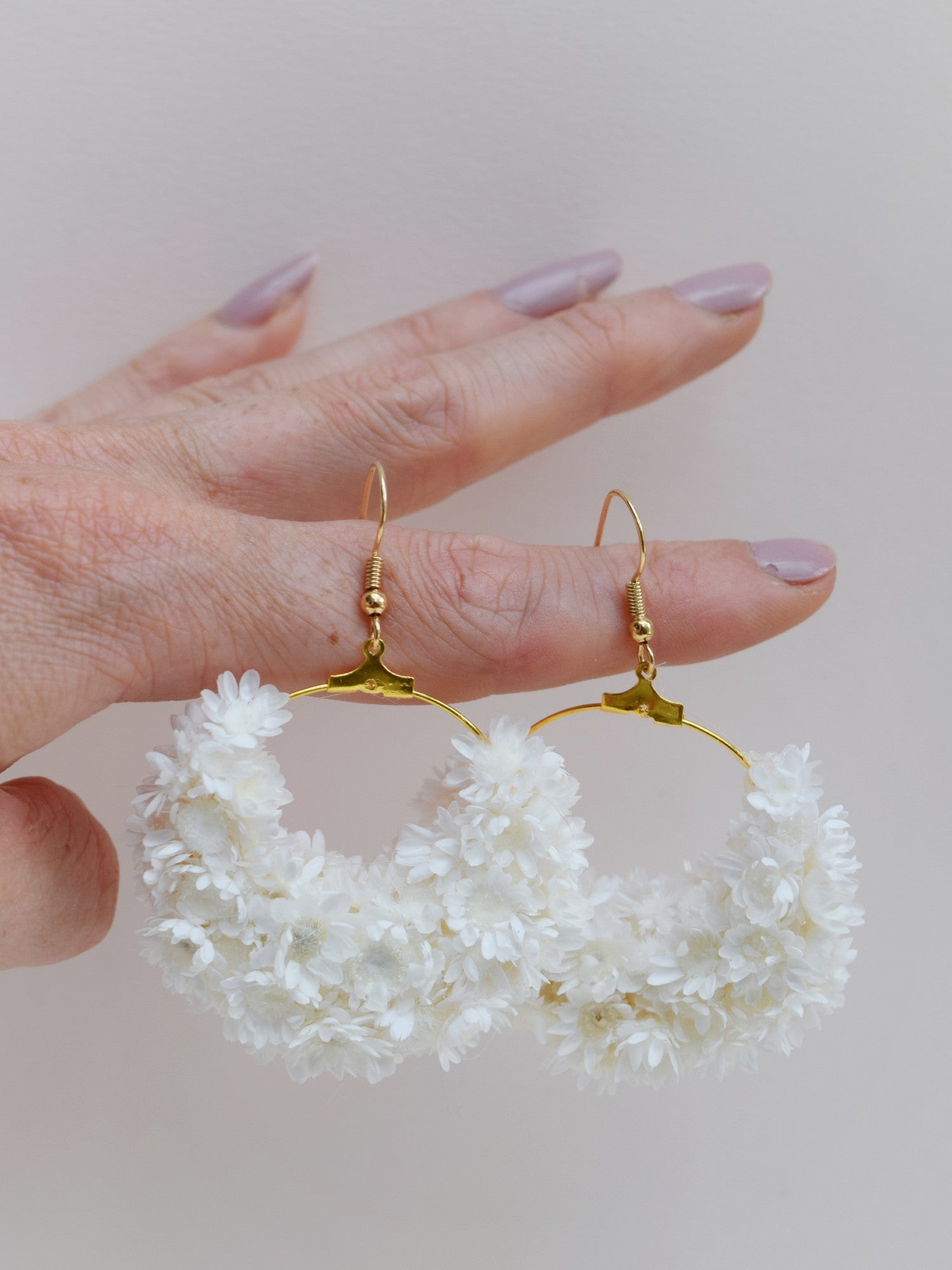 Over the Moon WHITE - earrings