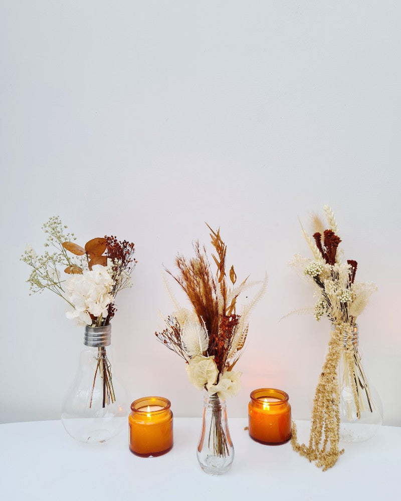 Vases with dried flowers - size S
