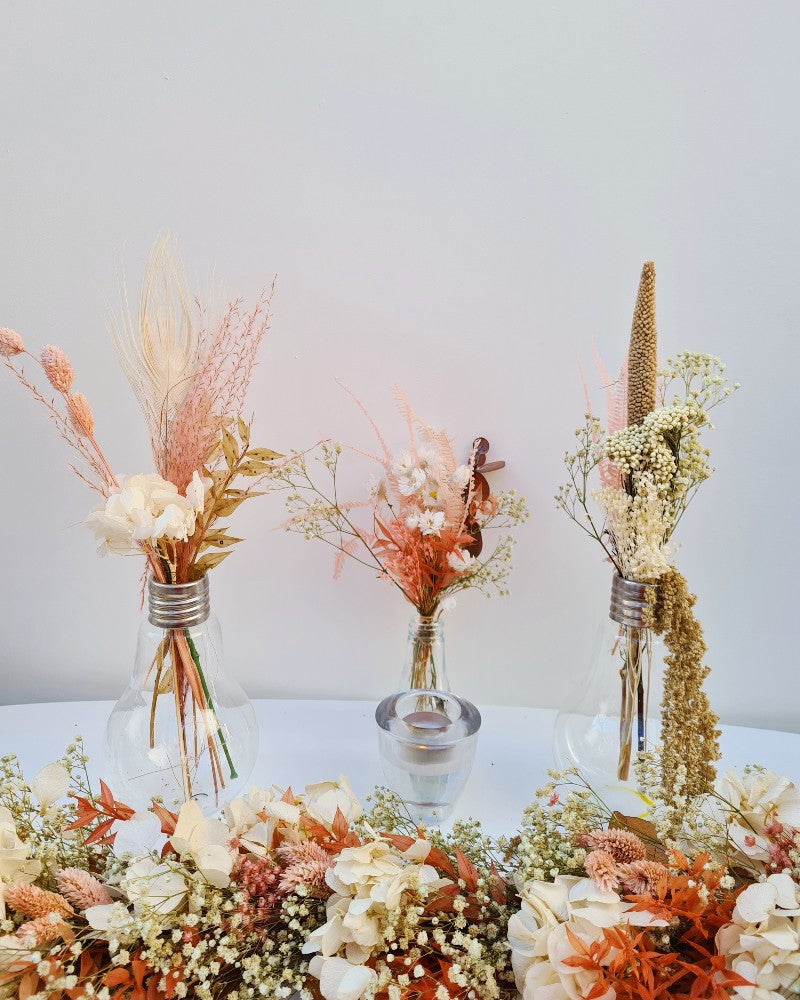 Vases with dried flowers - size S