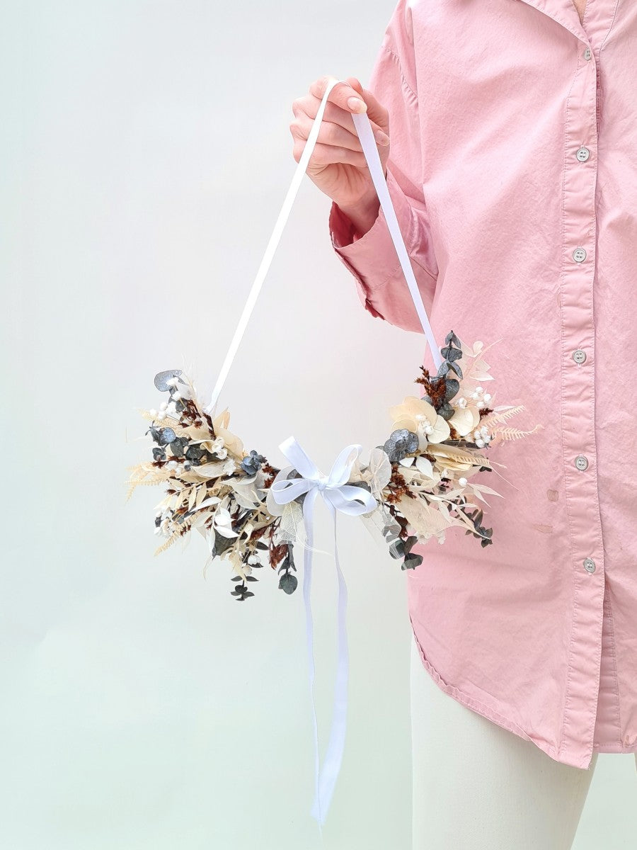 Blue skies - mini floral wreath