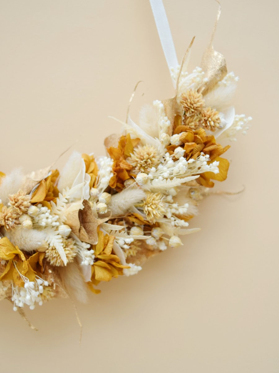 Orange is the new... - mini floral wreath