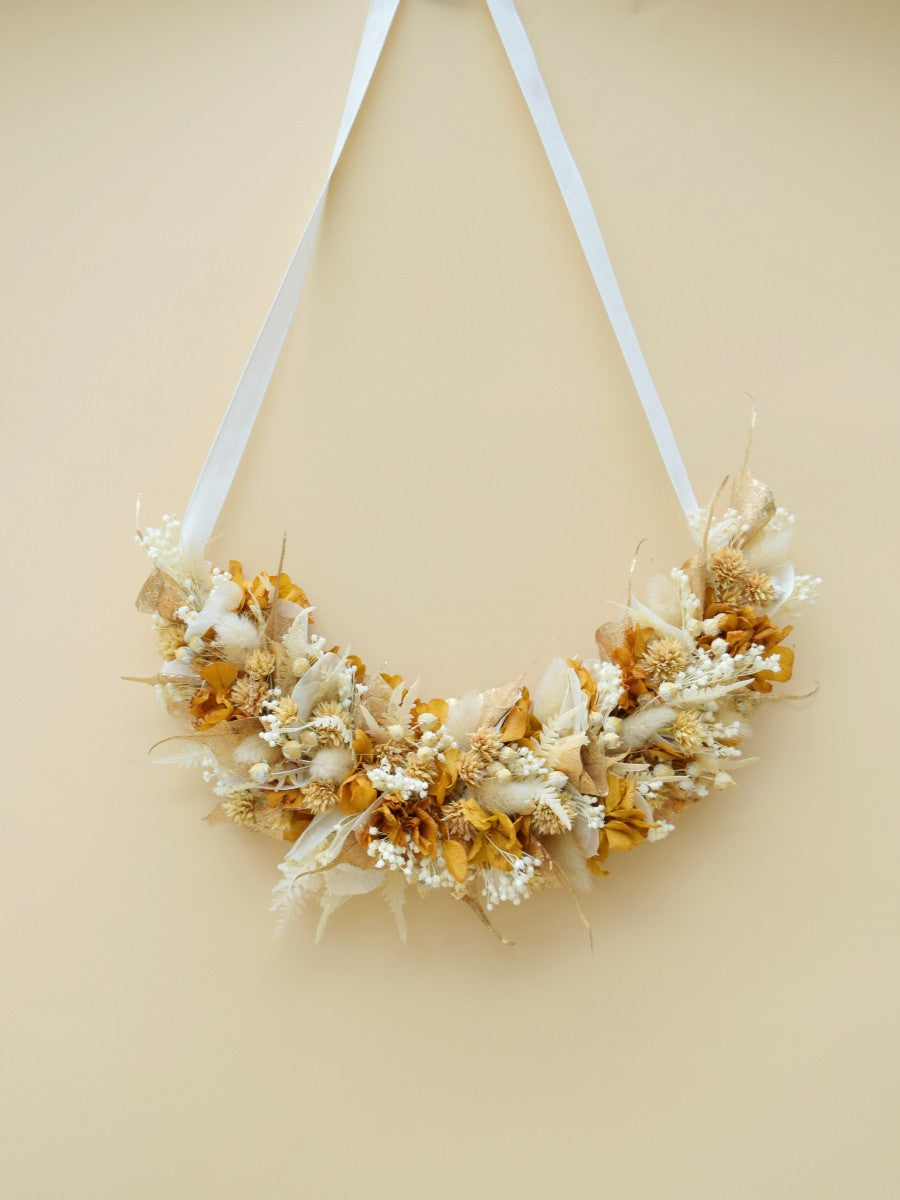 Orange is the new... - mini floral wreath