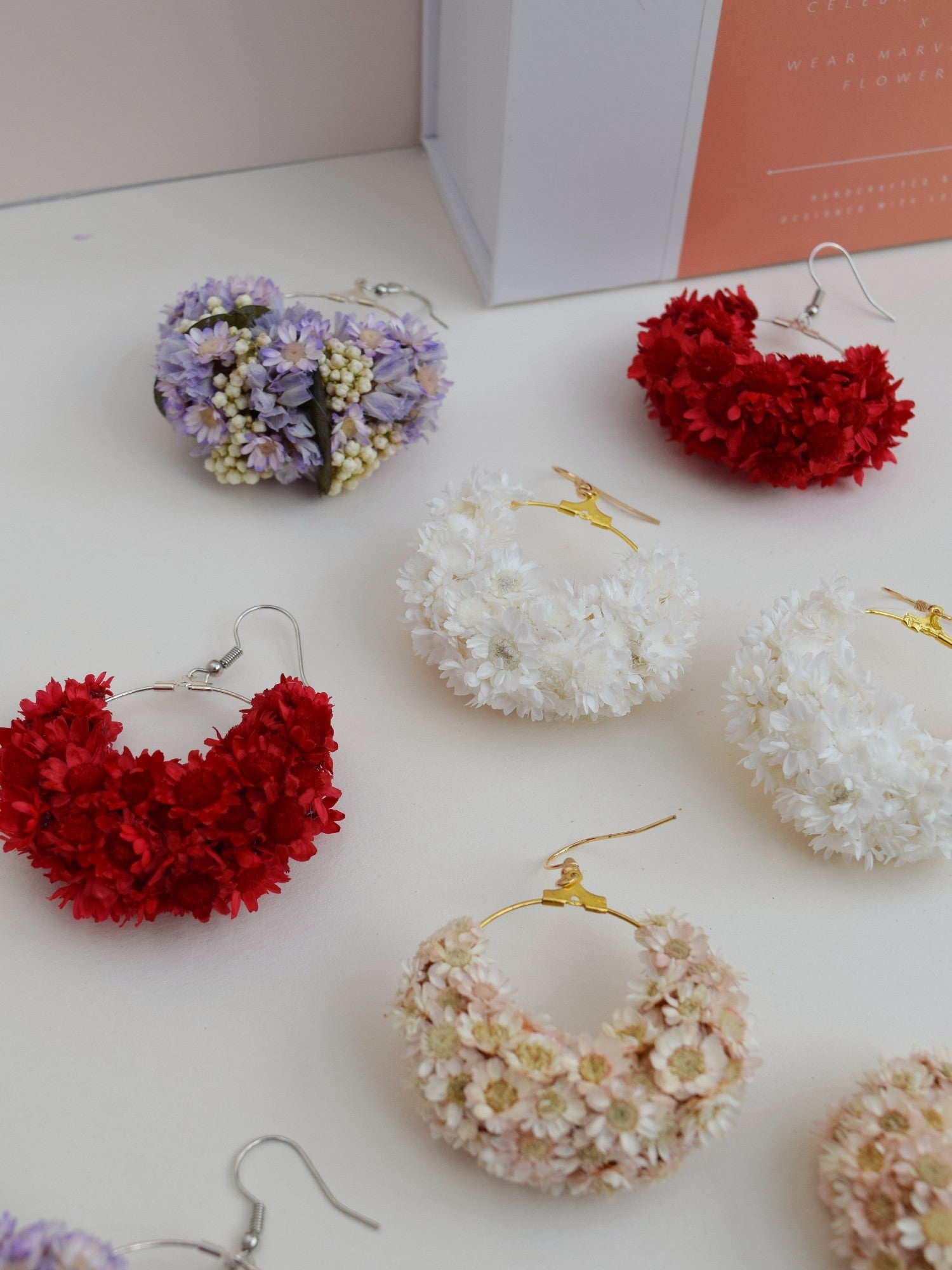Over the Moon WHITE - earrings