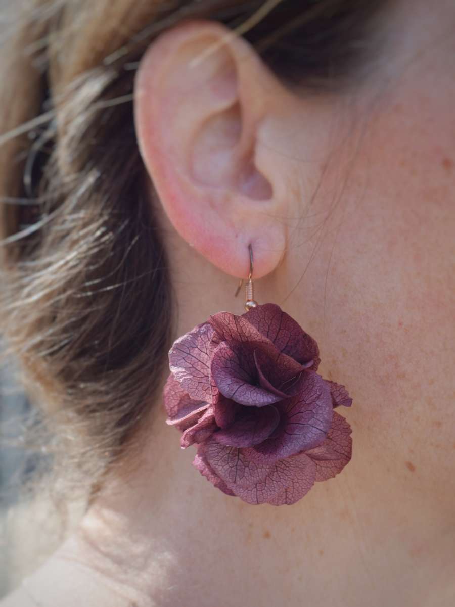 Flower Field DARK PURPLE - earrings