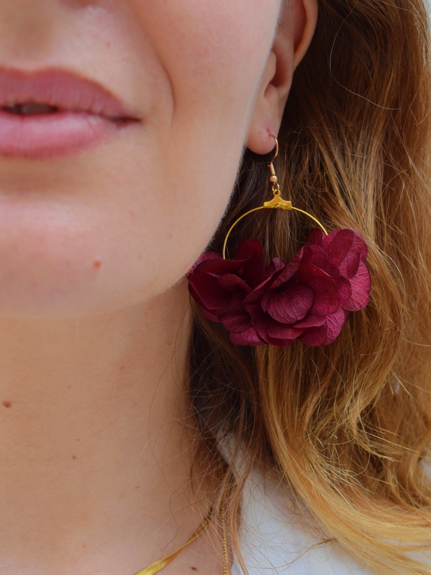 Flower Garden BORDEAUX - earrings