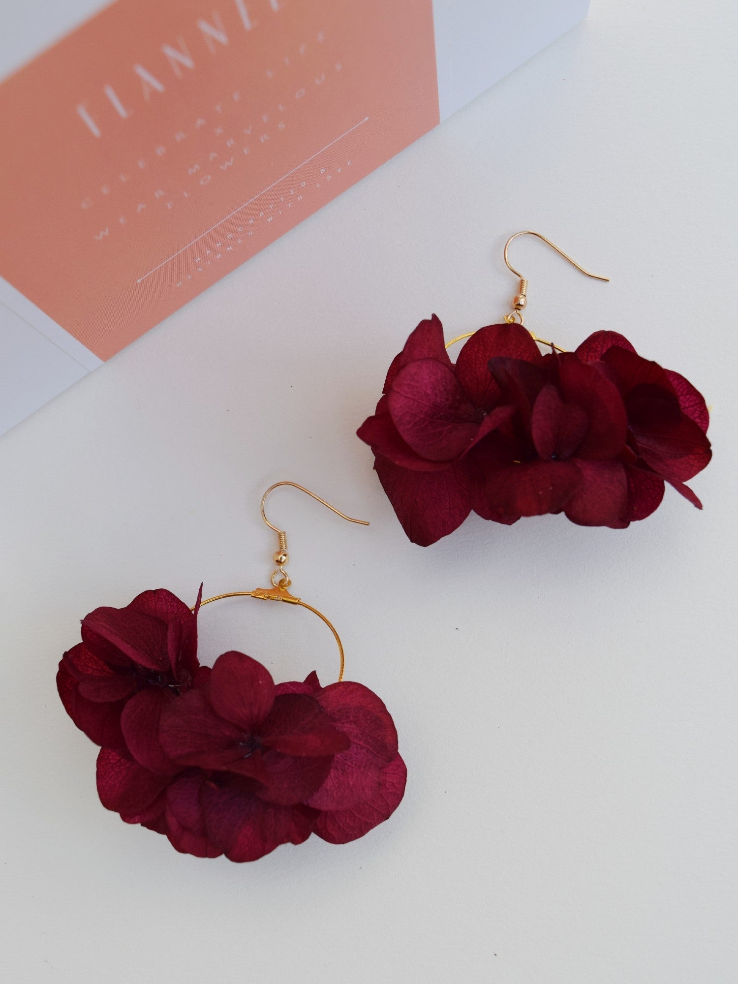 Flower Garden BORDEAUX - earrings