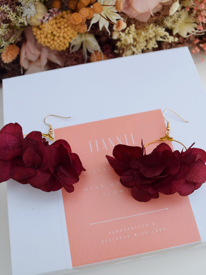 Flower Garden BORDEAUX - earrings