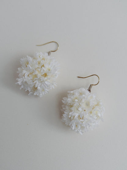 Double Scoop white - earrings