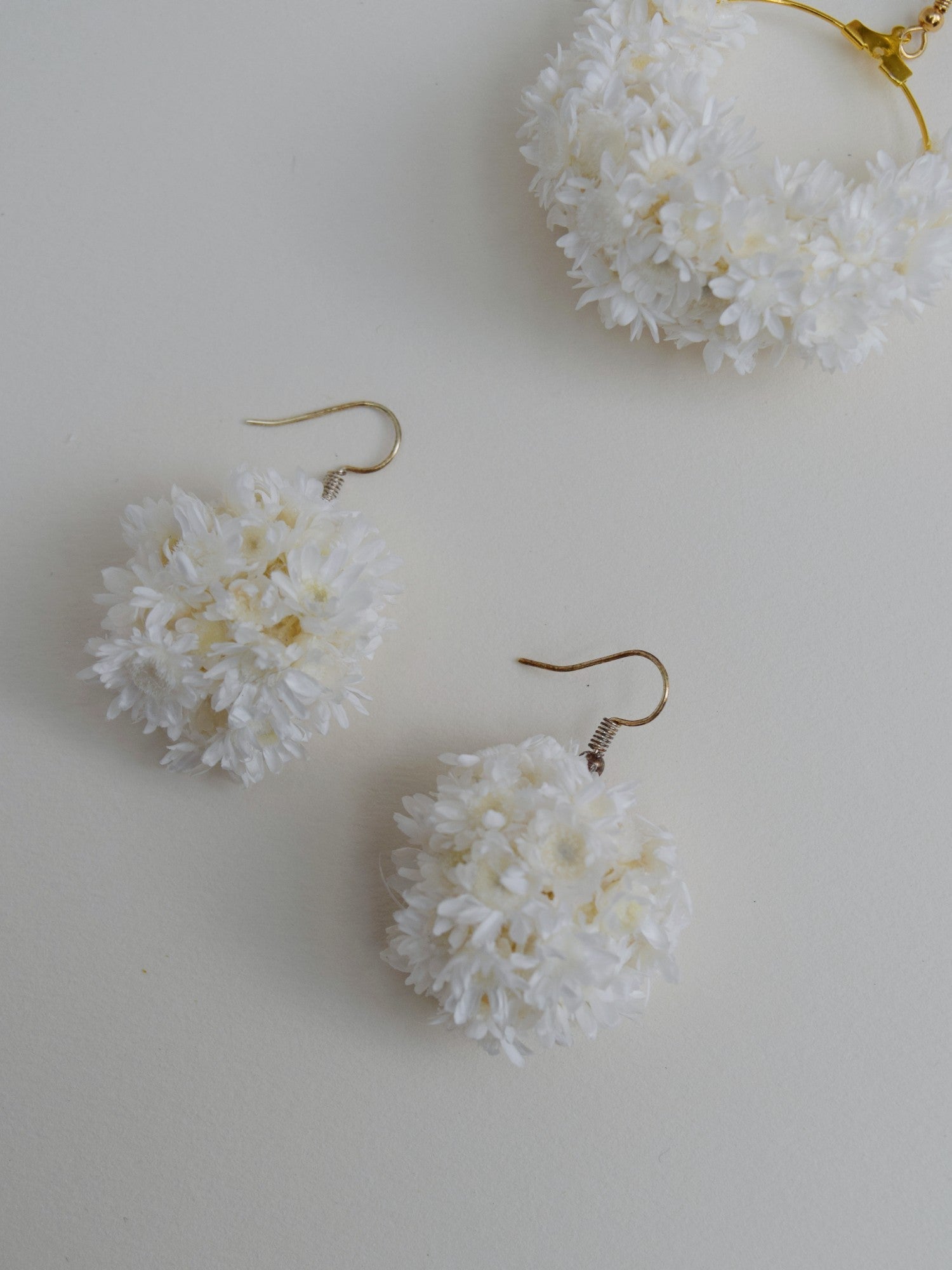 Double Scoop white - earrings