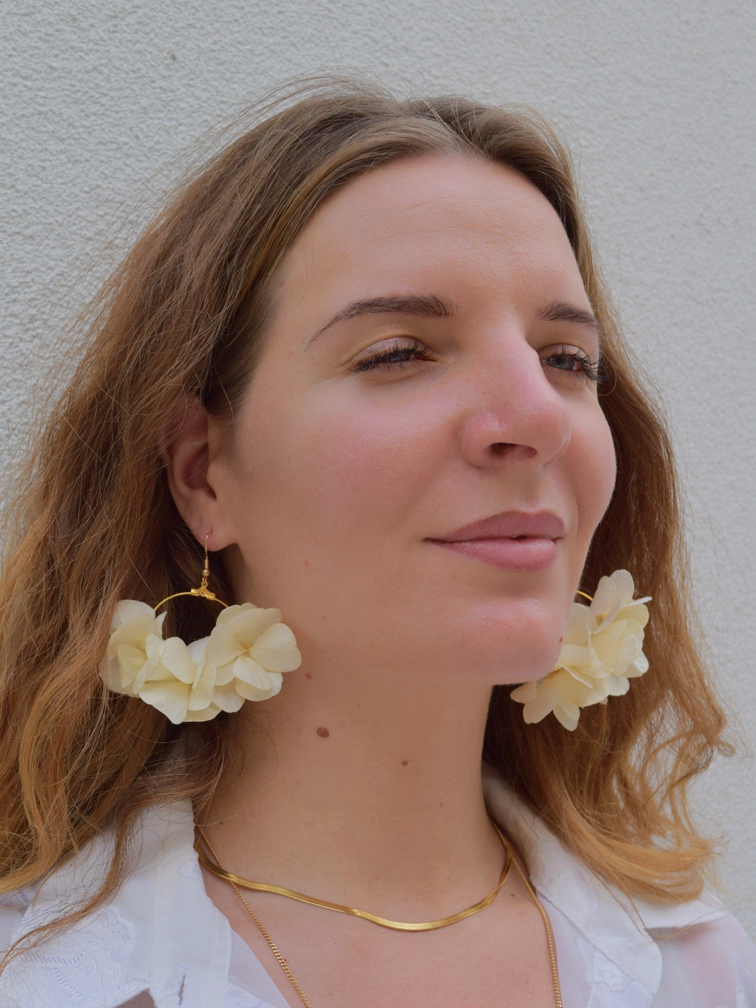 Flower Garden WHITE - earrings