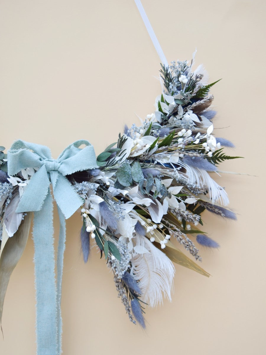Blue skies - floral wreath