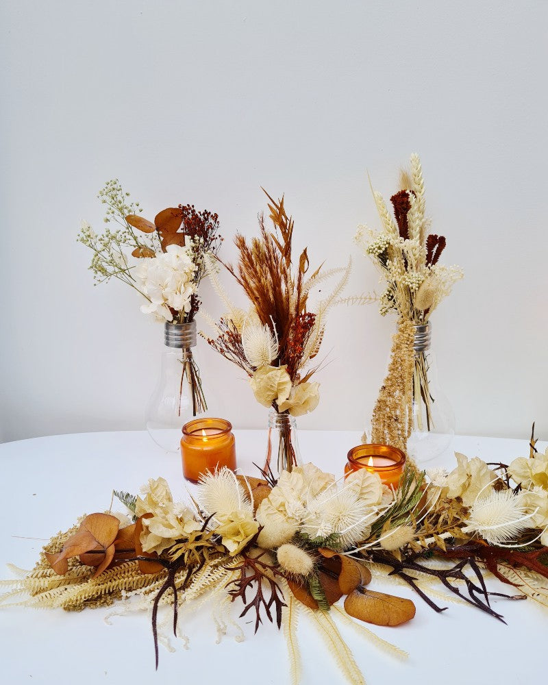 Vases with dried flowers - size S