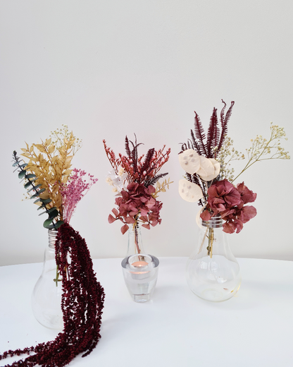 Vases with dried flowers - size S