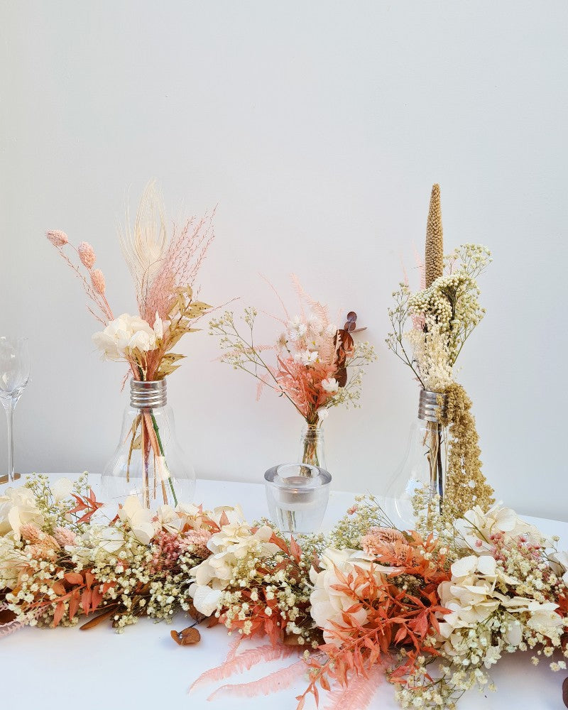 Vases with dried flowers - size S