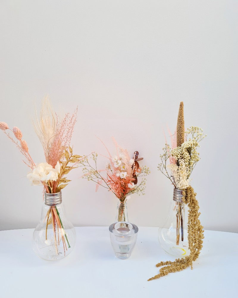 Vases with dried flowers - size S