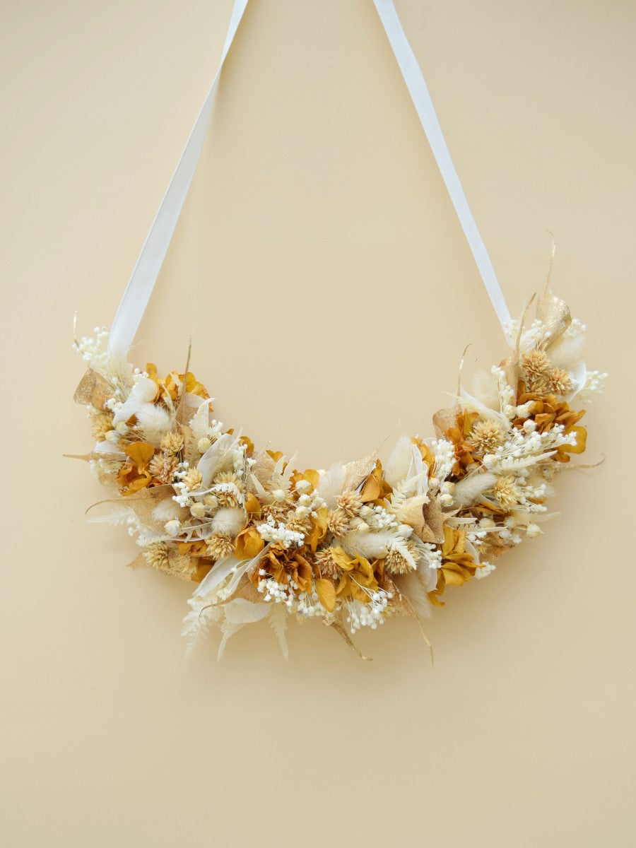 Orange is the new... - mini floral wreath