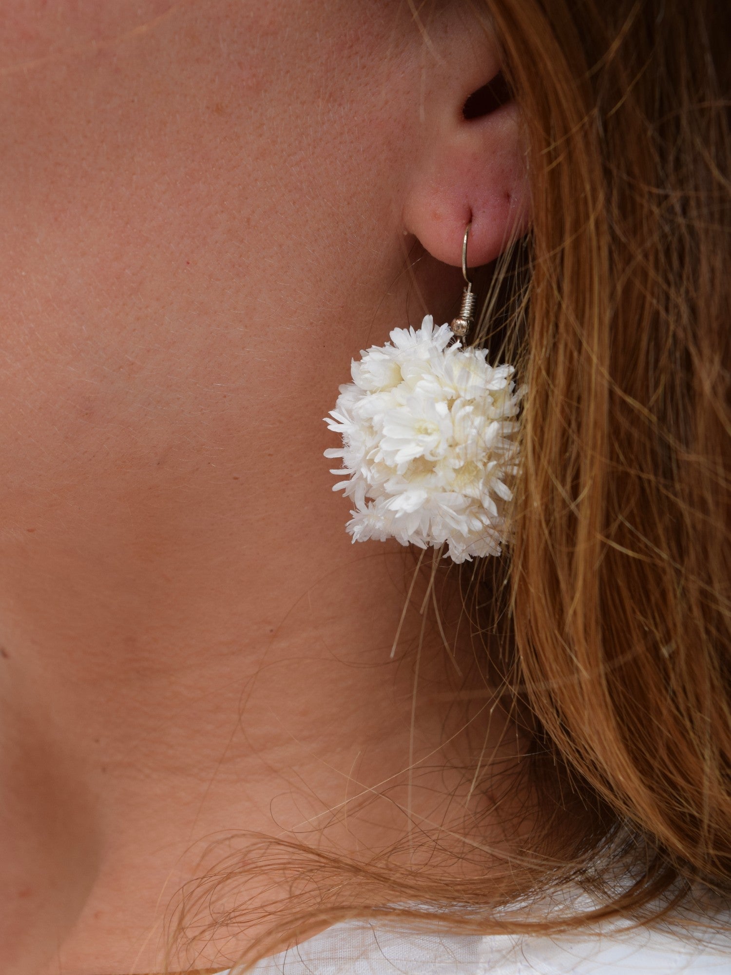 Double Scoop white - earrings